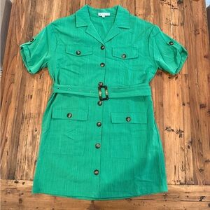 HYFVE | Green Shirt Dress | Size Medium